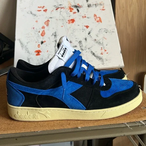 Diadora X Men Magic Basket Low Storm Black Blue - Picture 10 of 10